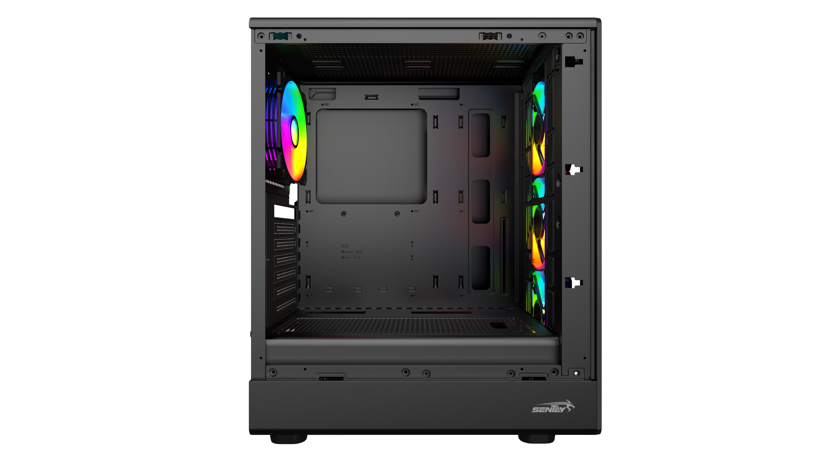 Gabinete Gamer Sentey M40 X4 Fan ARGB Black M40BLK-SF