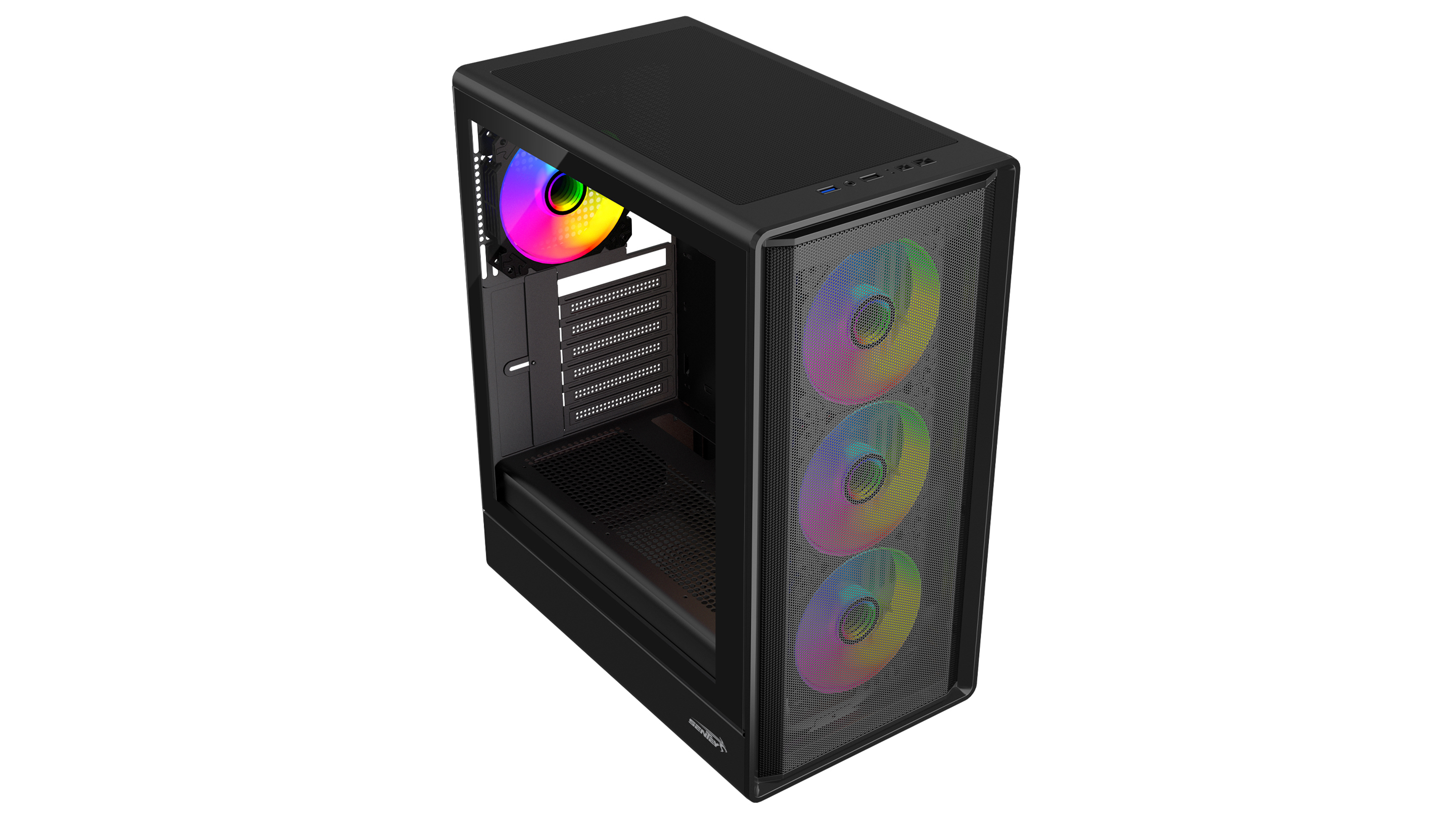Gabinete Gamer Sentey M40 X4 Fan ARGB Black M40BLK-SF