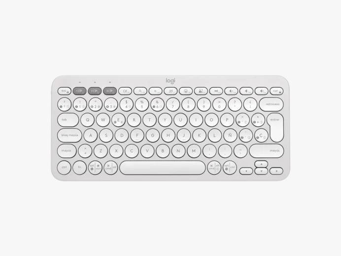 Perifericos Teclado Bluetooth Logitech Pebble Keys 2 K380S Off-White 920-011784