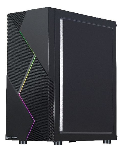 Gabinete Gamer Evolabs Bolt X1 Fan ARGB Black EVO-100A