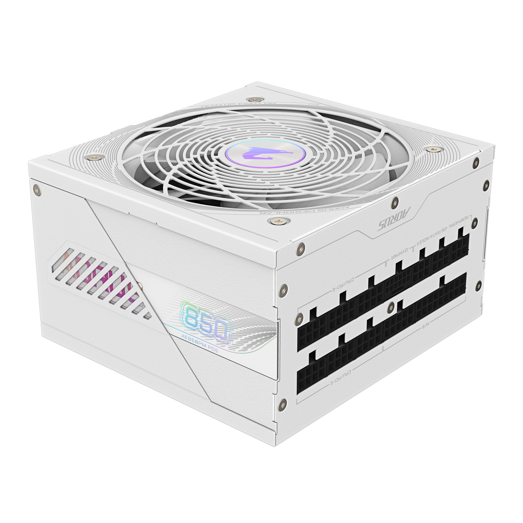 Fuente Certificada Gigabyte 850W Aorus Elite 80 Plus Platinum ICE White Full Modular GP-AE850PM PG5 ICE