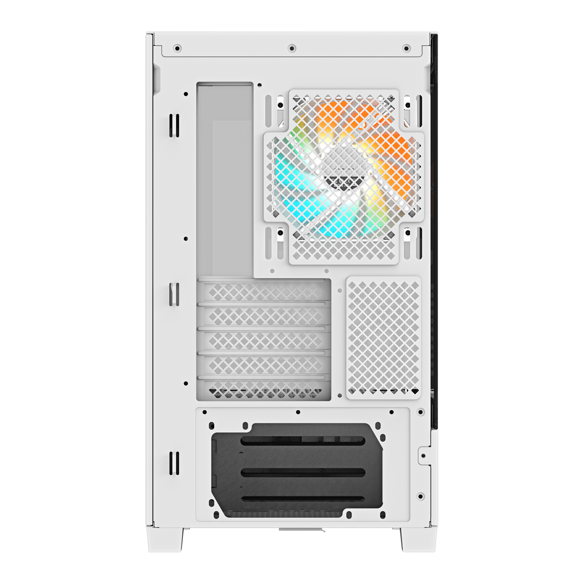 Gabinete Gamer Gigabyte C201P X3 Fan ARGB ICE White GB-C201PI