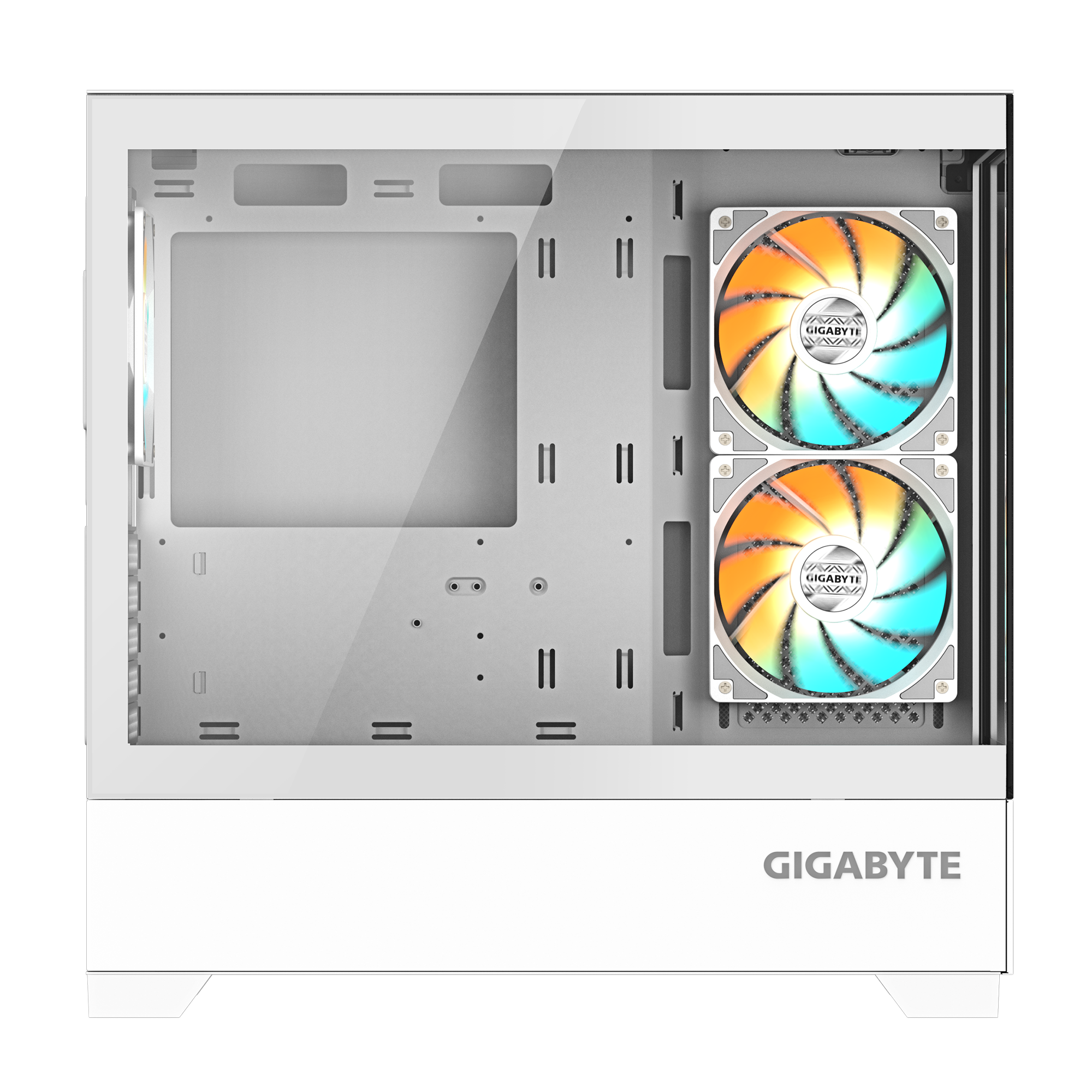 Gabinete Gamer Gigabyte C201P X3 Fan ARGB ICE White GB-C201PI