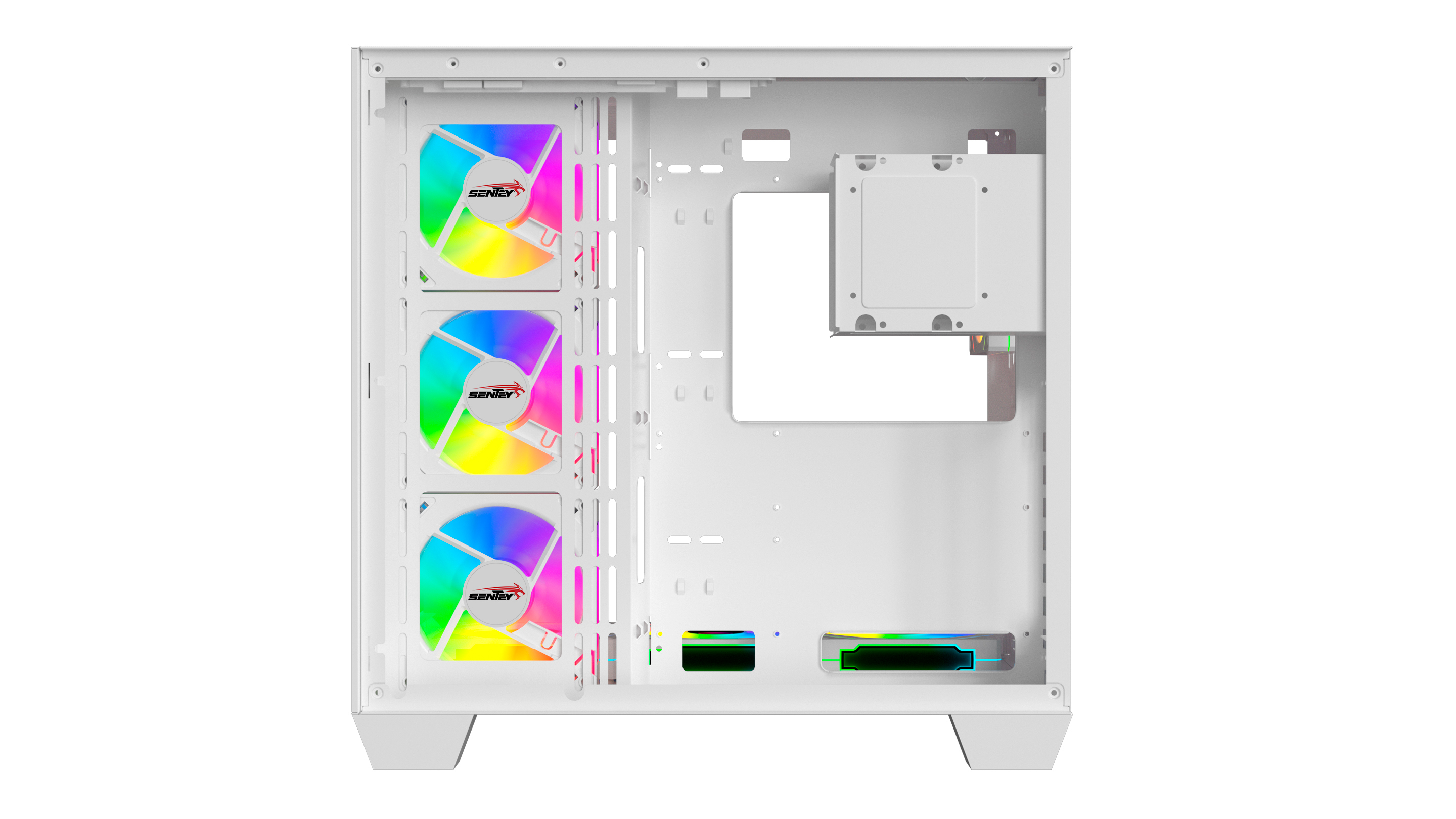 Gabinete Gamer Sentey Bearer Pro X7 Fan ARGB White BEARER-PRO-WHTA
