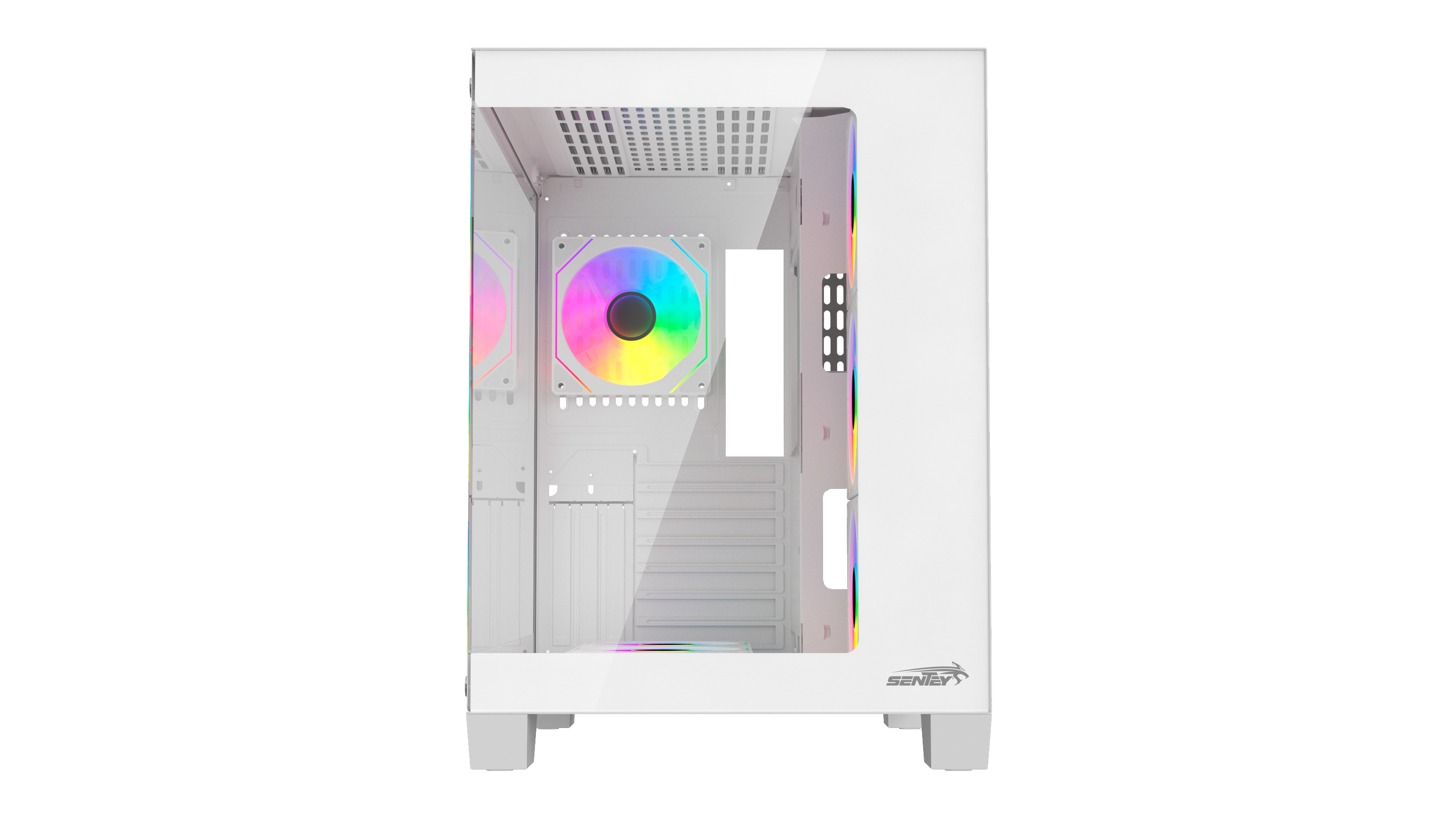 Gabinete Gamer Sentey Bearer Pro X7 Fan ARGB White BEARER-PRO-WHTA