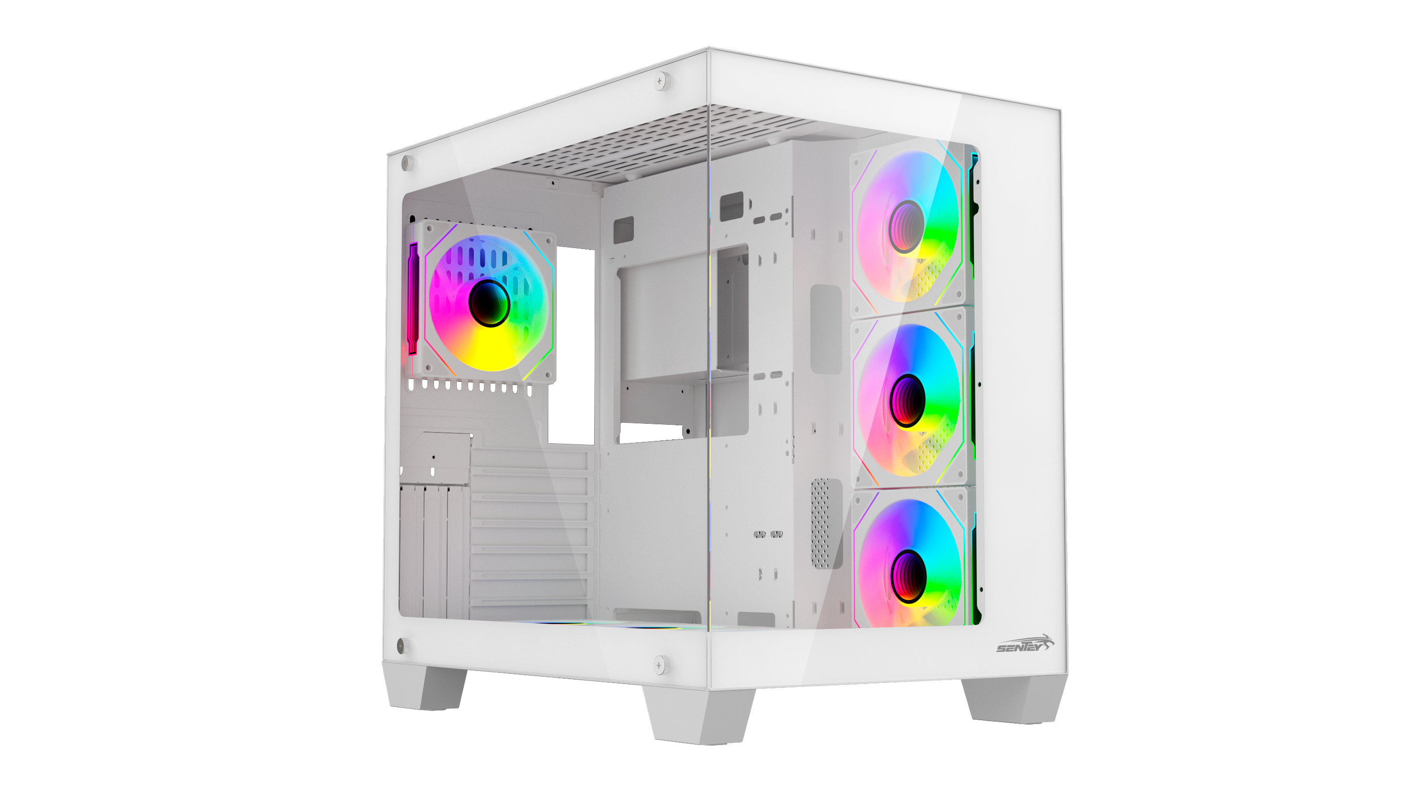 Gabinete Gamer Sentey Bearer Pro X7 Fan ARGB White BEARER-PRO-WHTA