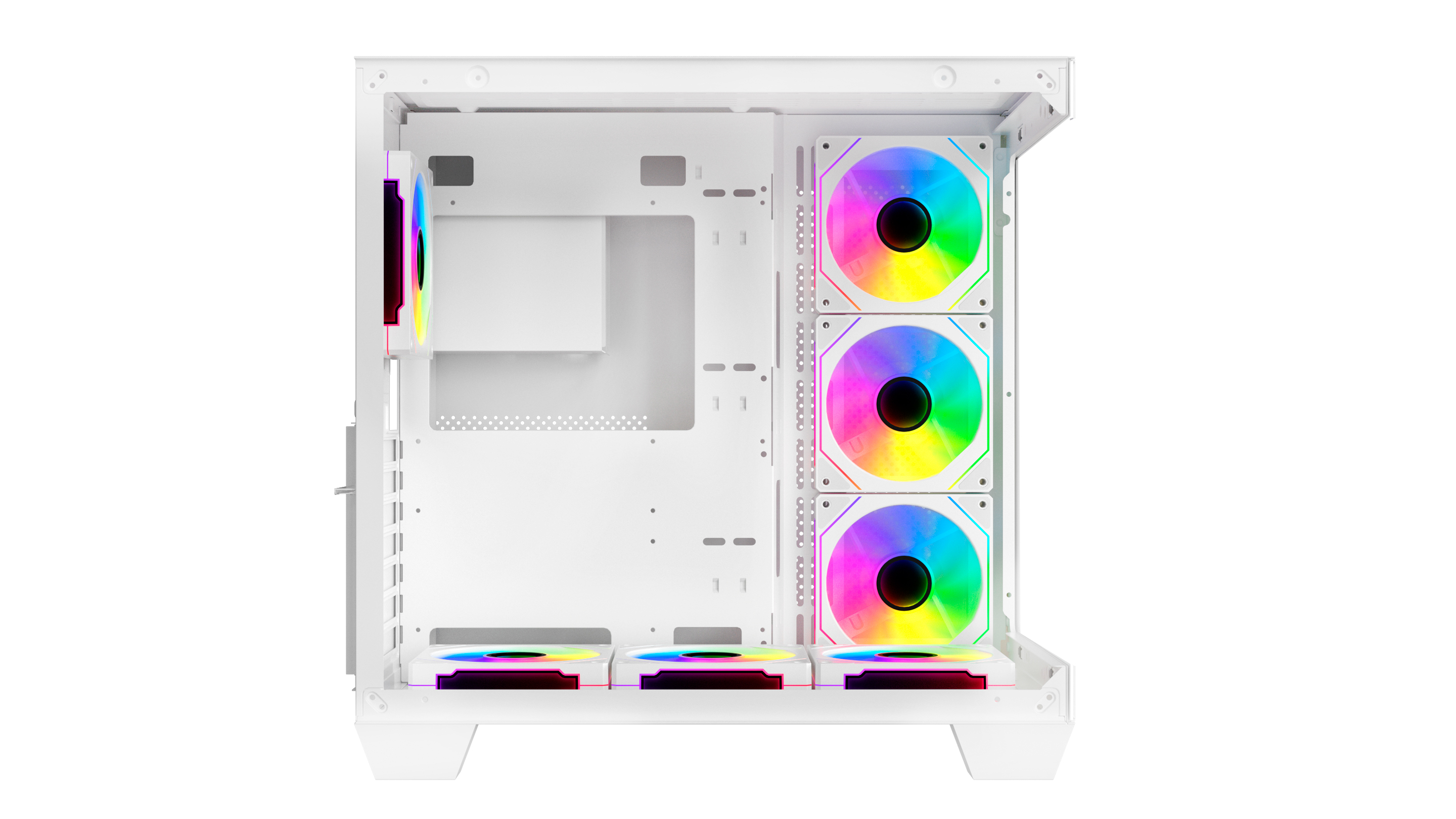 Gabinete Gamer Sentey Bearer Pro X7 Fan ARGB White BEARER-PRO-WHTA