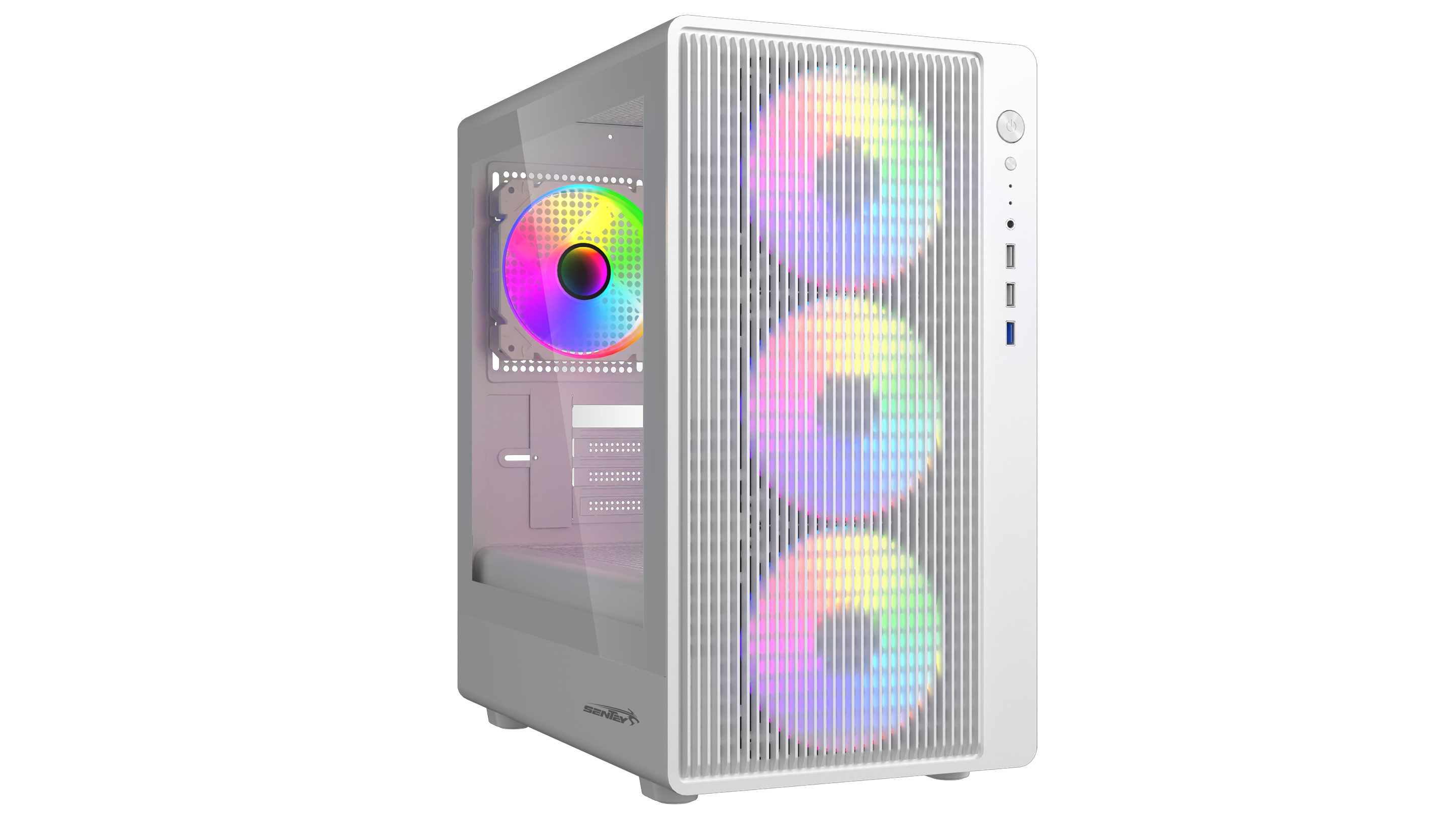 Gabinete Gamer Sentey BACKFIRE X4 Fan ARGB White BACKFIRE-WHTA