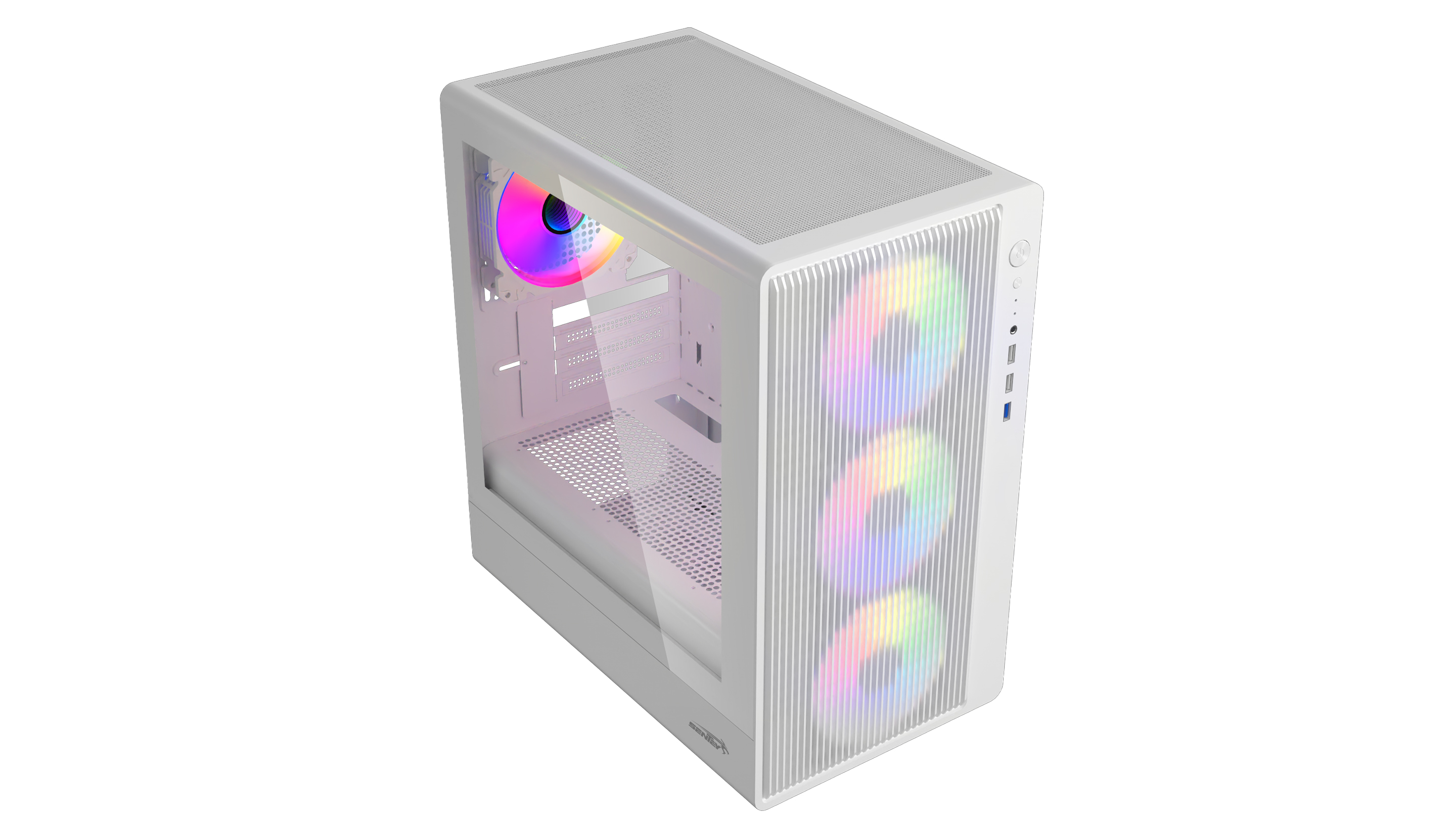 Gabinete Gamer Sentey BACKFIRE X4 Fan ARGB White BACKFIRE-WHTA
