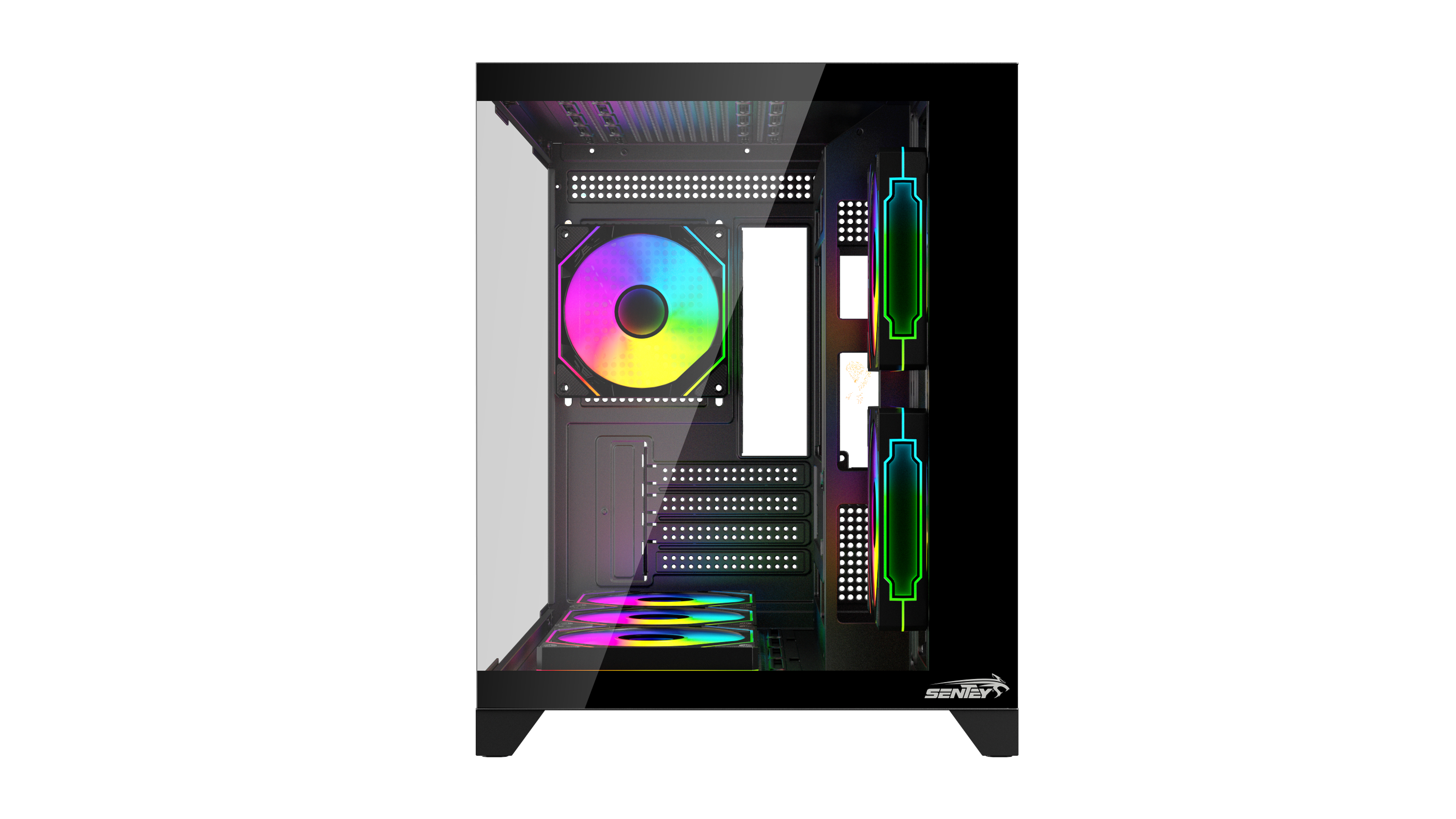 Gabinete Gamer Sentey A20 PRO X6 Fan ARGB Black A20PRO-BLK