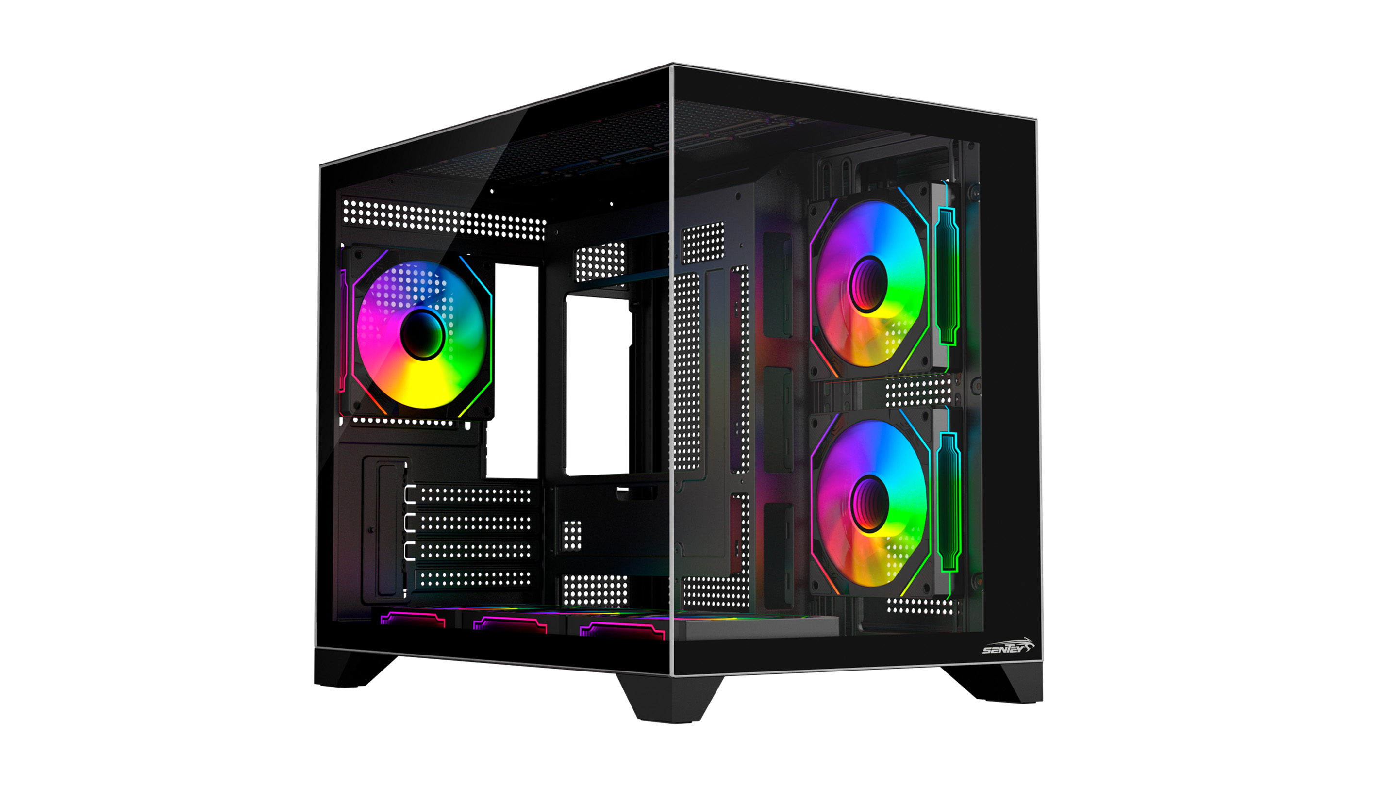Gabinete Gamer Sentey A20 PRO X6 Fan ARGB Black A20PRO-BLK