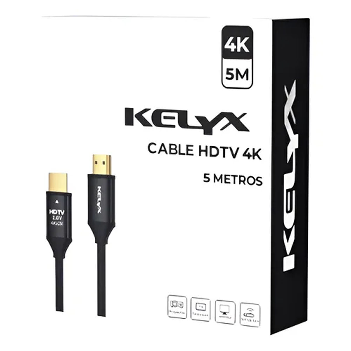 Cable Video Kelyx HDMI A HDMI 2.0 5mts 4K KL-CBL-HDTV-4K-5M