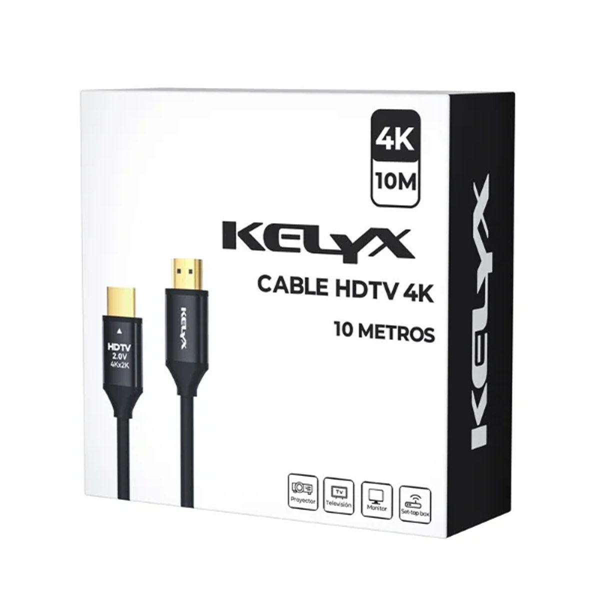Cable Video Kelyx HDMI A HDMI 2.0 10mts 4K KL-CBL-HDTV-4K-10M