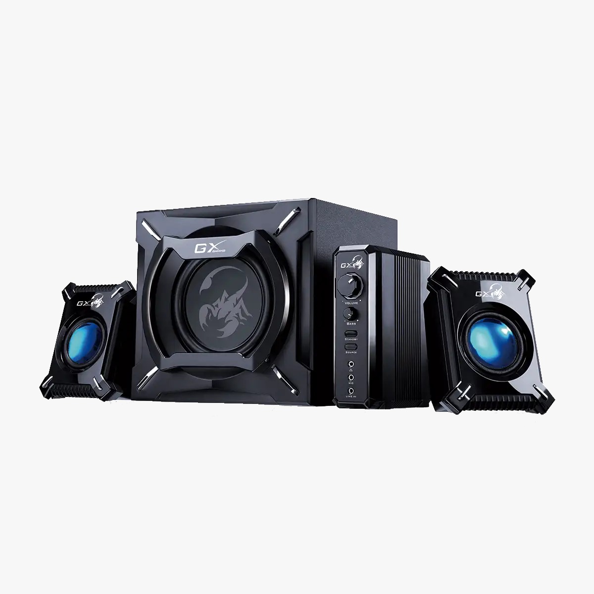 Perifericos Parlante Genius GX SW-G2.1 2000 Black 45W RMS