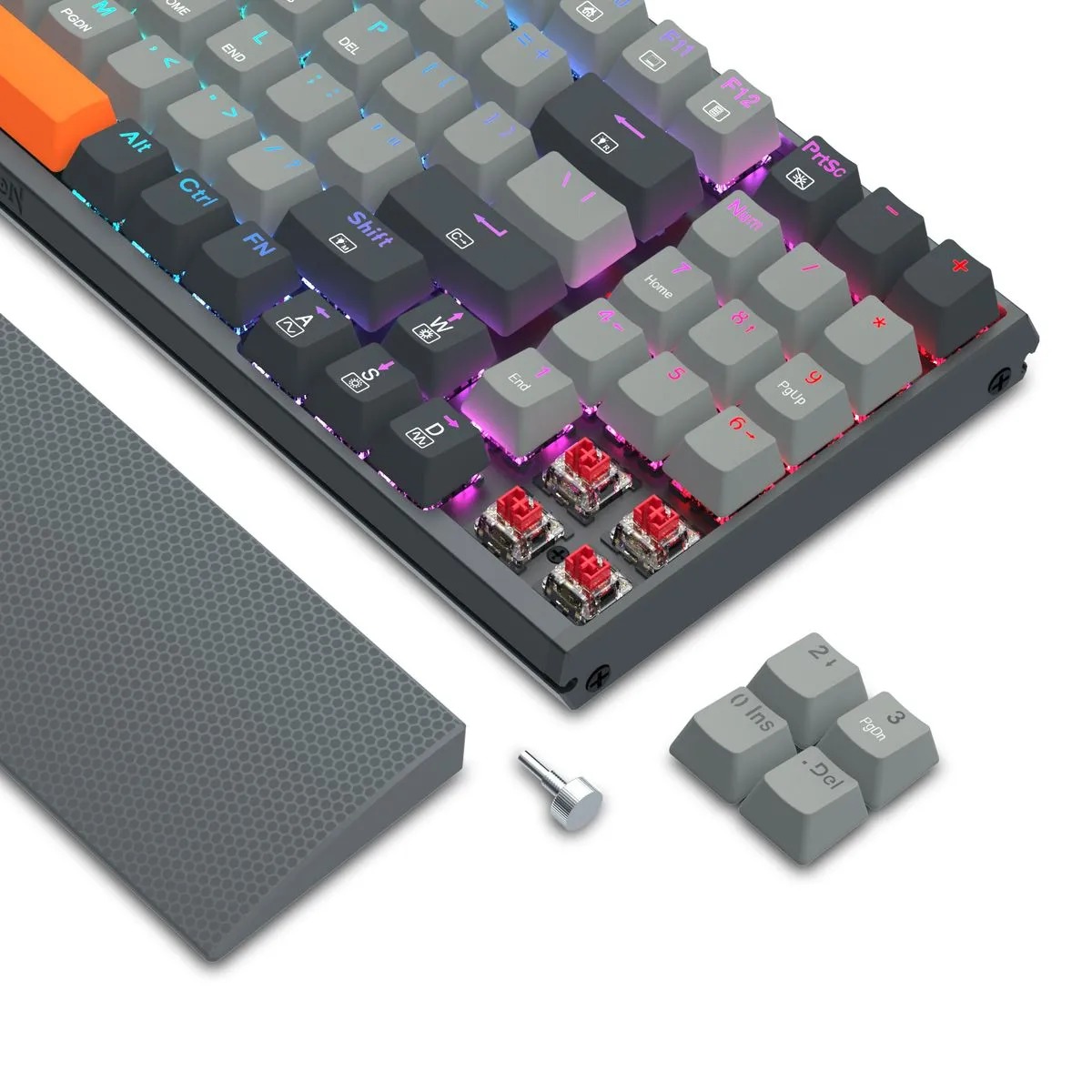 Perifericos Teclado USB Redragon Olaf Switch Red USB-C Gamer Mecanico K648GG-RGB