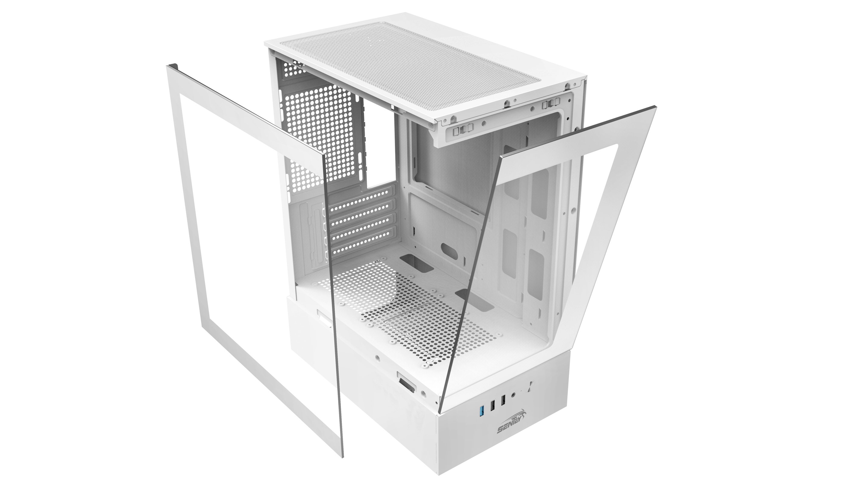 Gabinete Gamer Sentey H10 X5 Fan ARGB White 6100-ARGB-SFWHITE