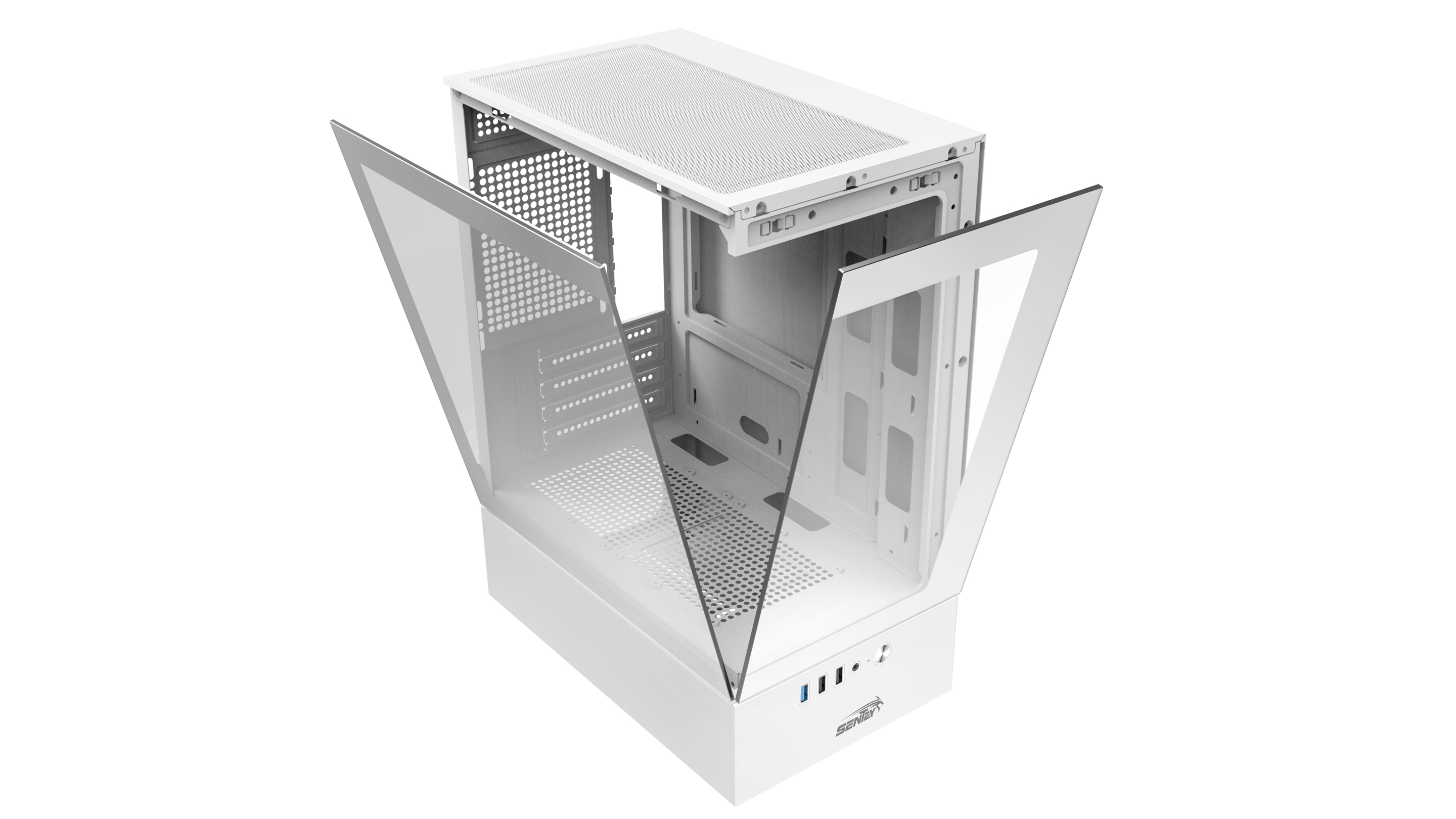 Gabinete Gamer Sentey H10 X5 Fan ARGB White 6100-ARGB-SFWHITE