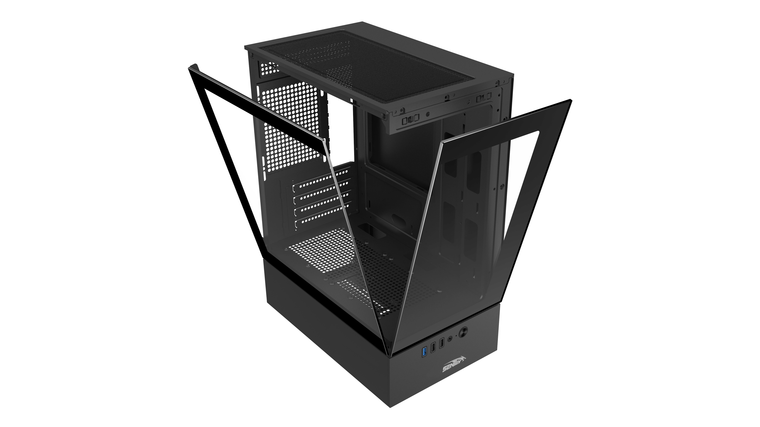Gabinete Gamer Sentey H10 X5 Fan ARGB Black 6100-ARGB-SFBLACK