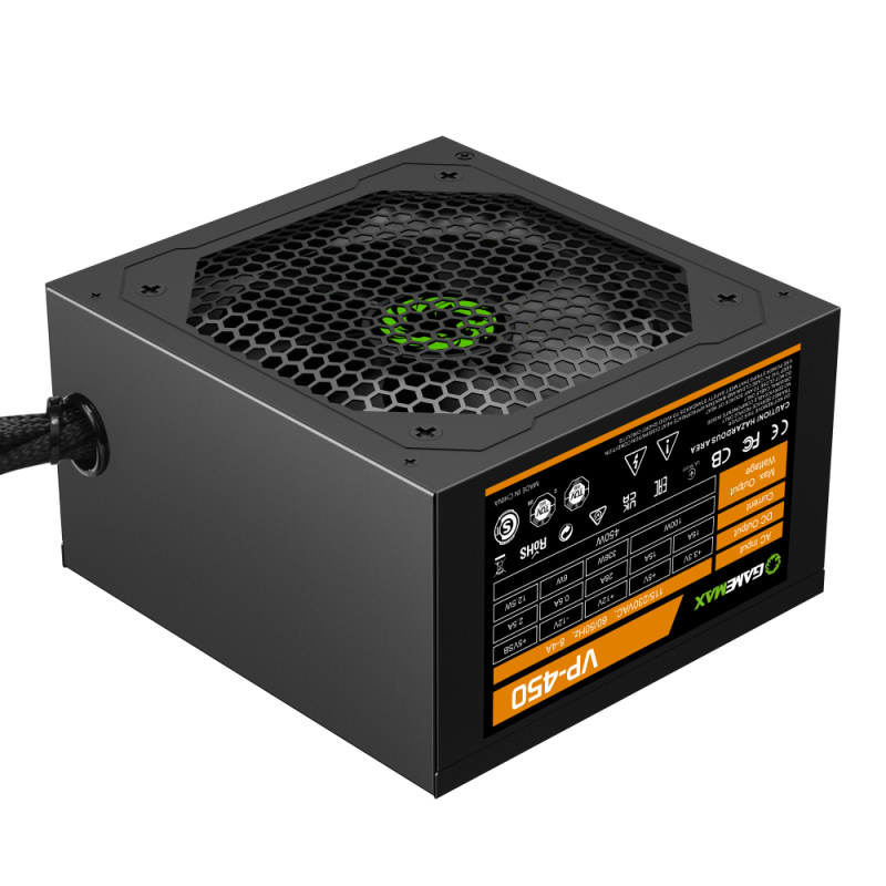 Fuente Certificada Gamemax 450W 80 Plus Bronze VP-450