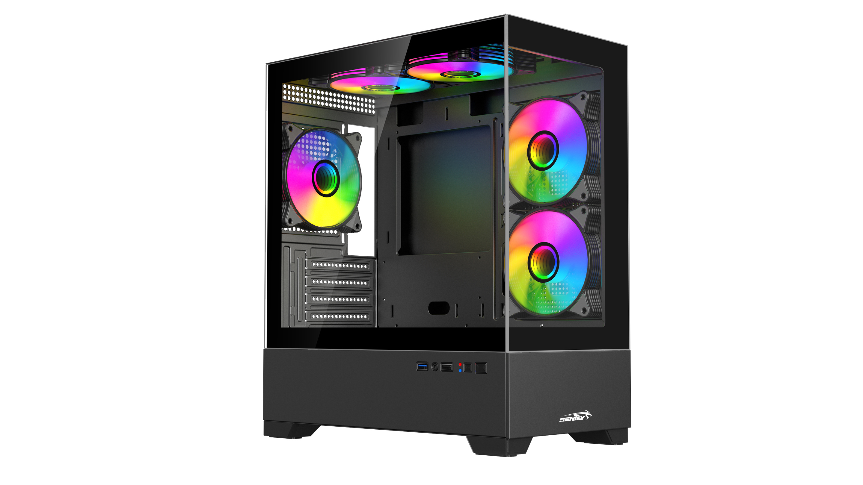 Gabinete Gamer Sentey H30 X5 Fan ARGB Black GS-6130-ARGB-BLACK