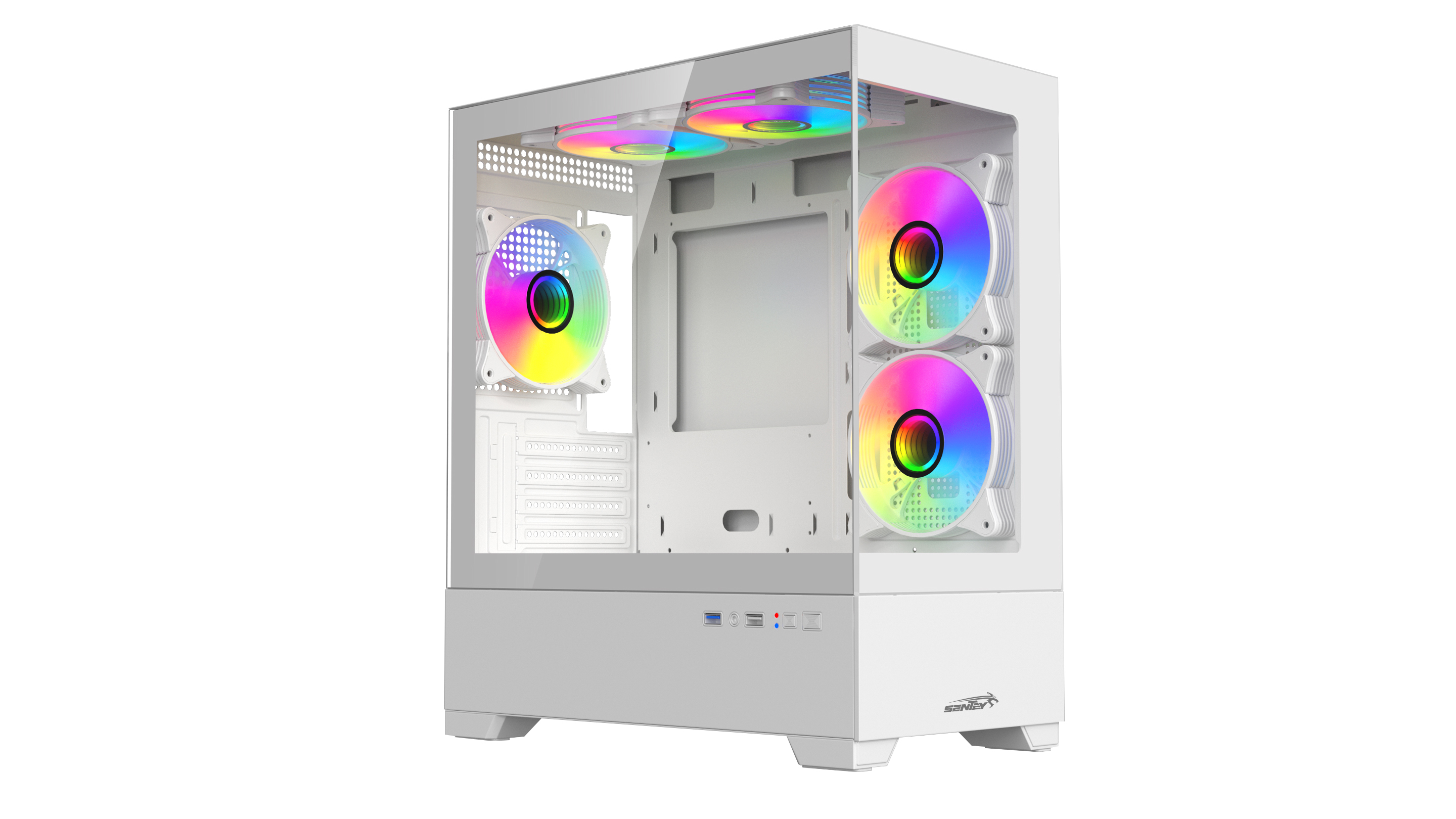 Gabinete Gamer Sentey H30 X5 Fan ARGB White GS-6130-ARGB-WHITE