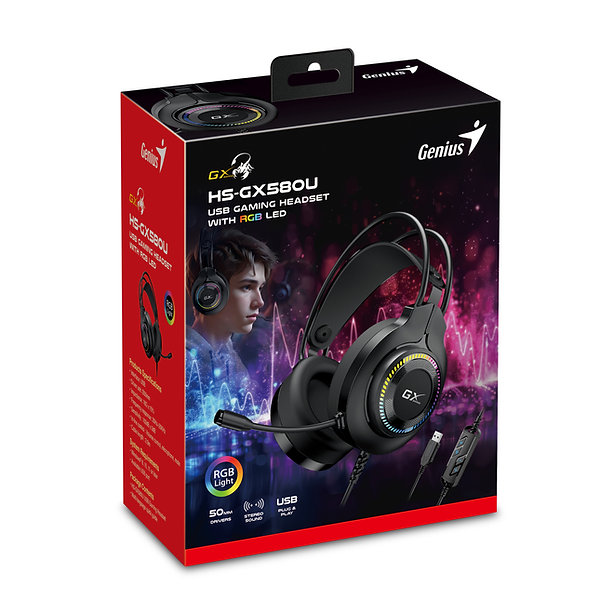 Perifericos Auricular Genius GX USB Black Gamer HS-GX580U