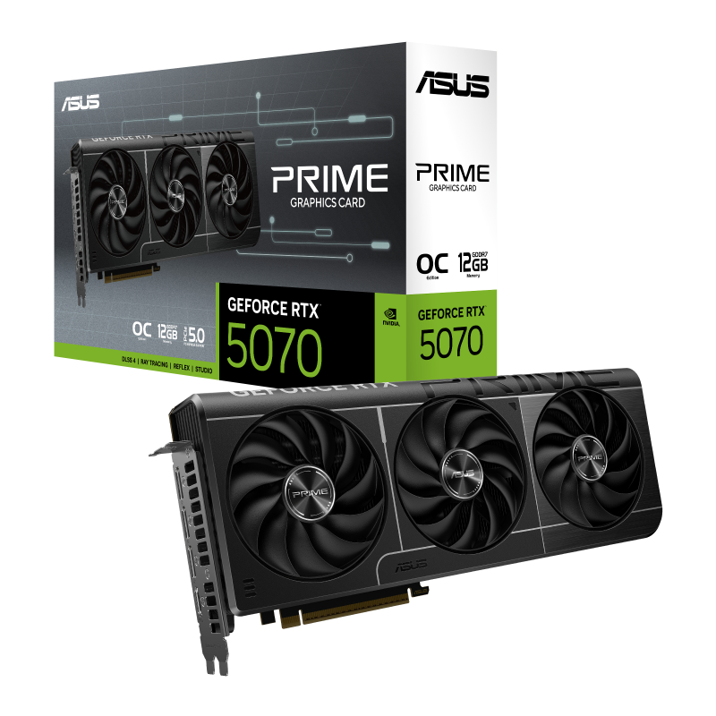 Placa De Video Nvidia Geforce Asus RTX 5070 Prime OC 12GB PRIME-RTX5070-O12G