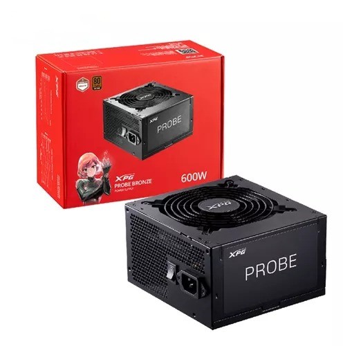 Fuente Certificada XPG 600W Probe 80 Plus Bronze PROBE600B-BKCAR