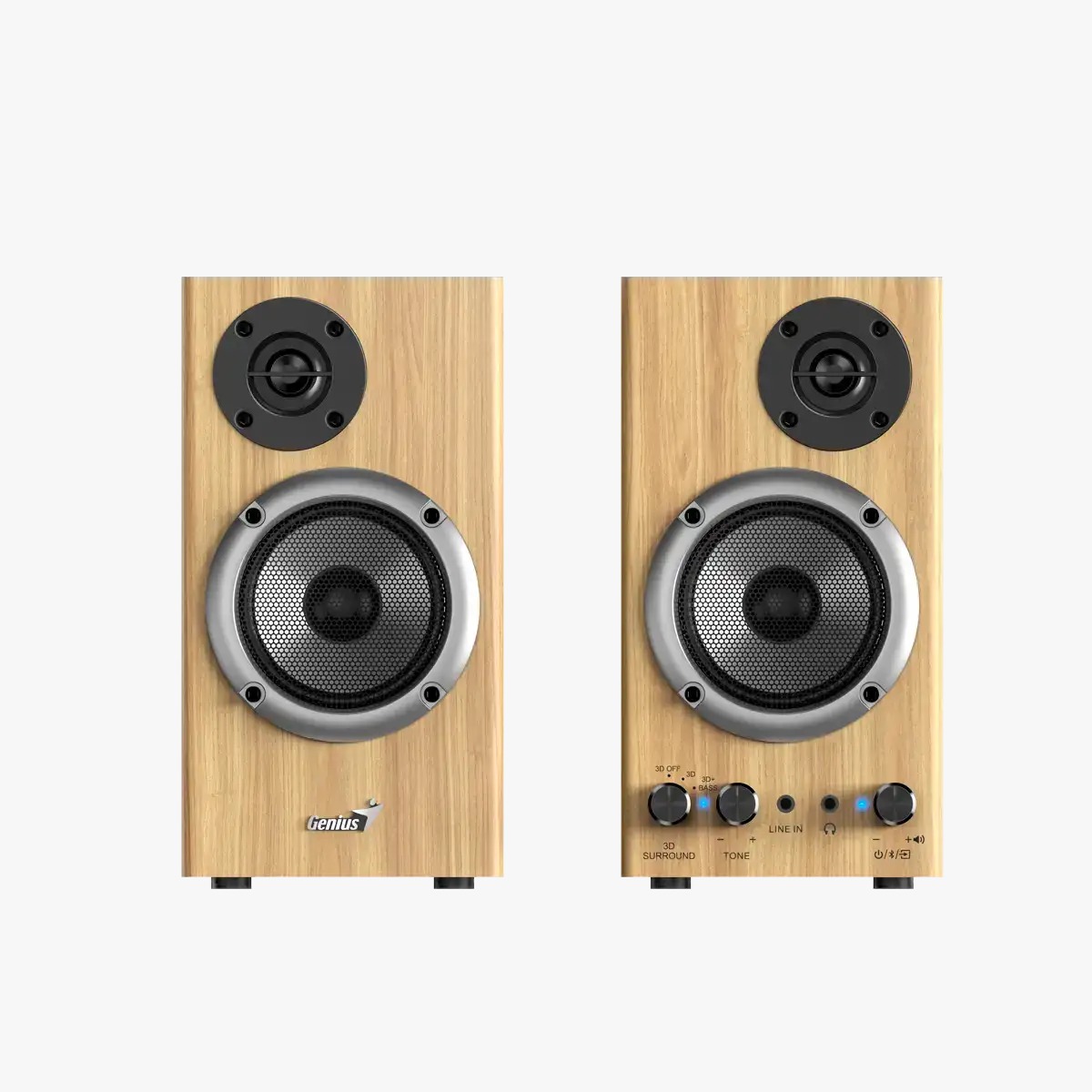 Perifericos Parlante Genius Pine Wood Bluetooth 5.3 SP-HF520BT