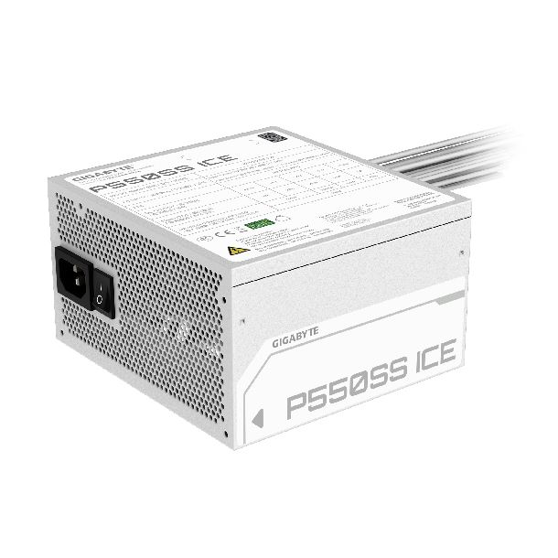 Fuente Certificada Gigabyte 550W 80 Plus Silver ICE White GP-PS550S