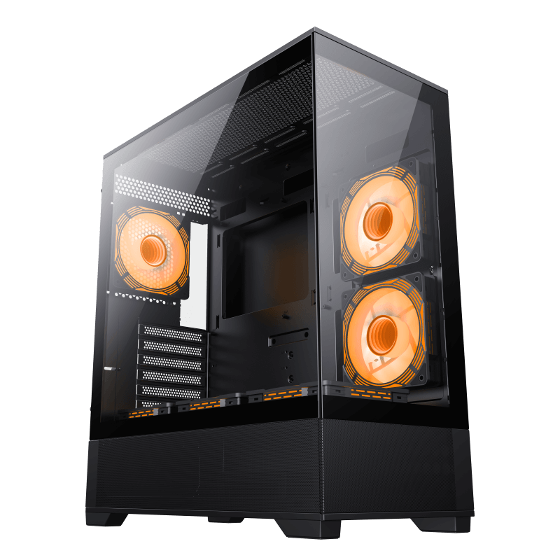 Gabinete Gamer Gamemax Vista AB X6 Fan ARGB Black