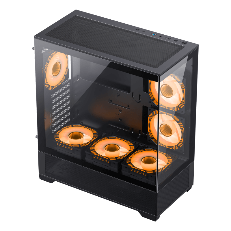 Gabinete Gamer Gamemax Vista AB X6 Fan ARGB Black