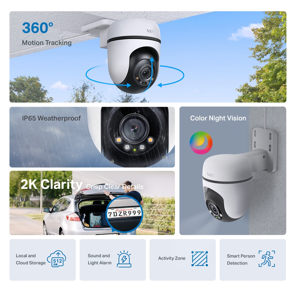 Perifericos Camara Tp-Link 2K Exterior Tapo C510W