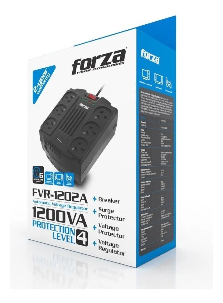 Varios Estabilizador Forza 1200VA/600W FRV-1202A