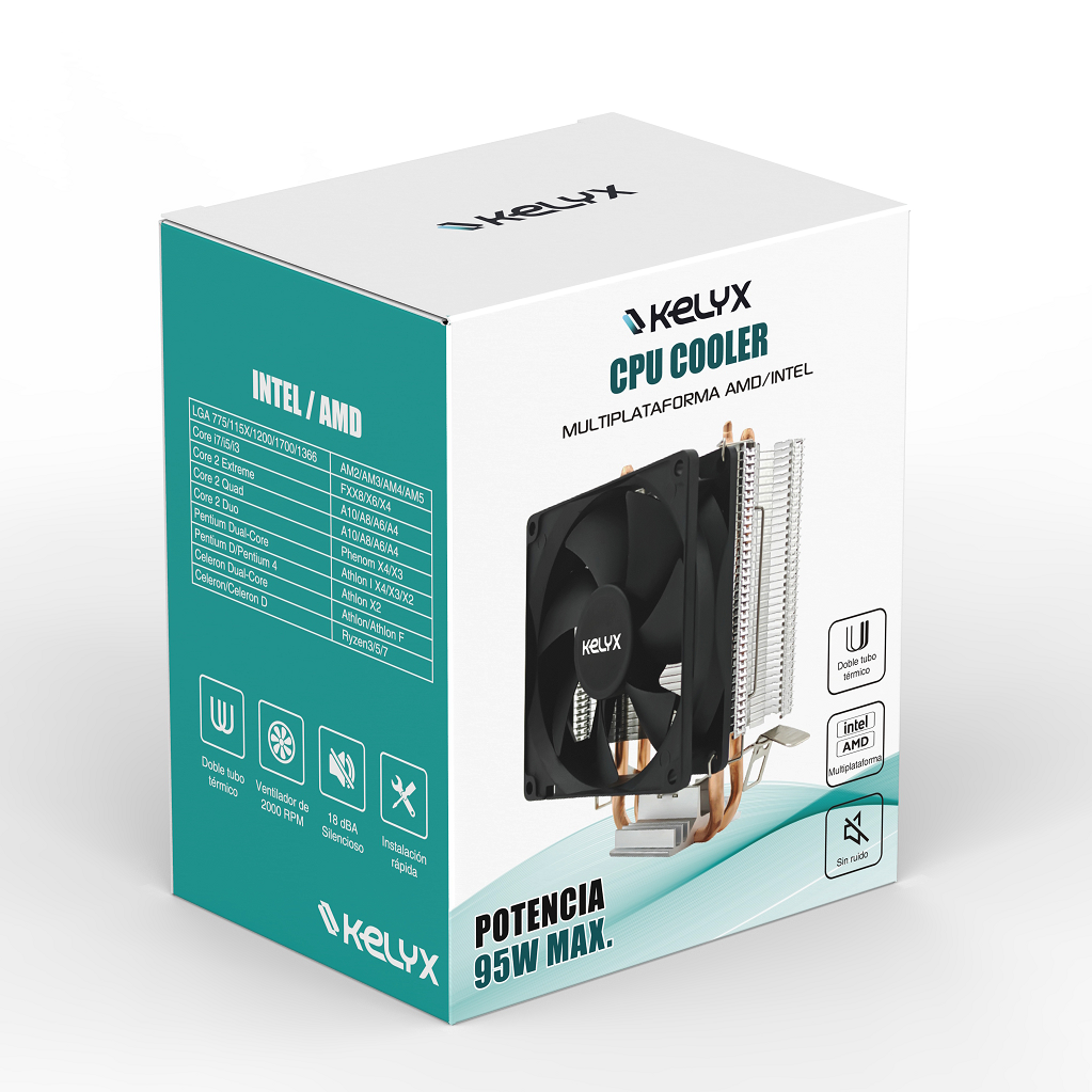 Refrigeracion Cooler CPU Kelyx 95W Black KL-COOLER-CPC002