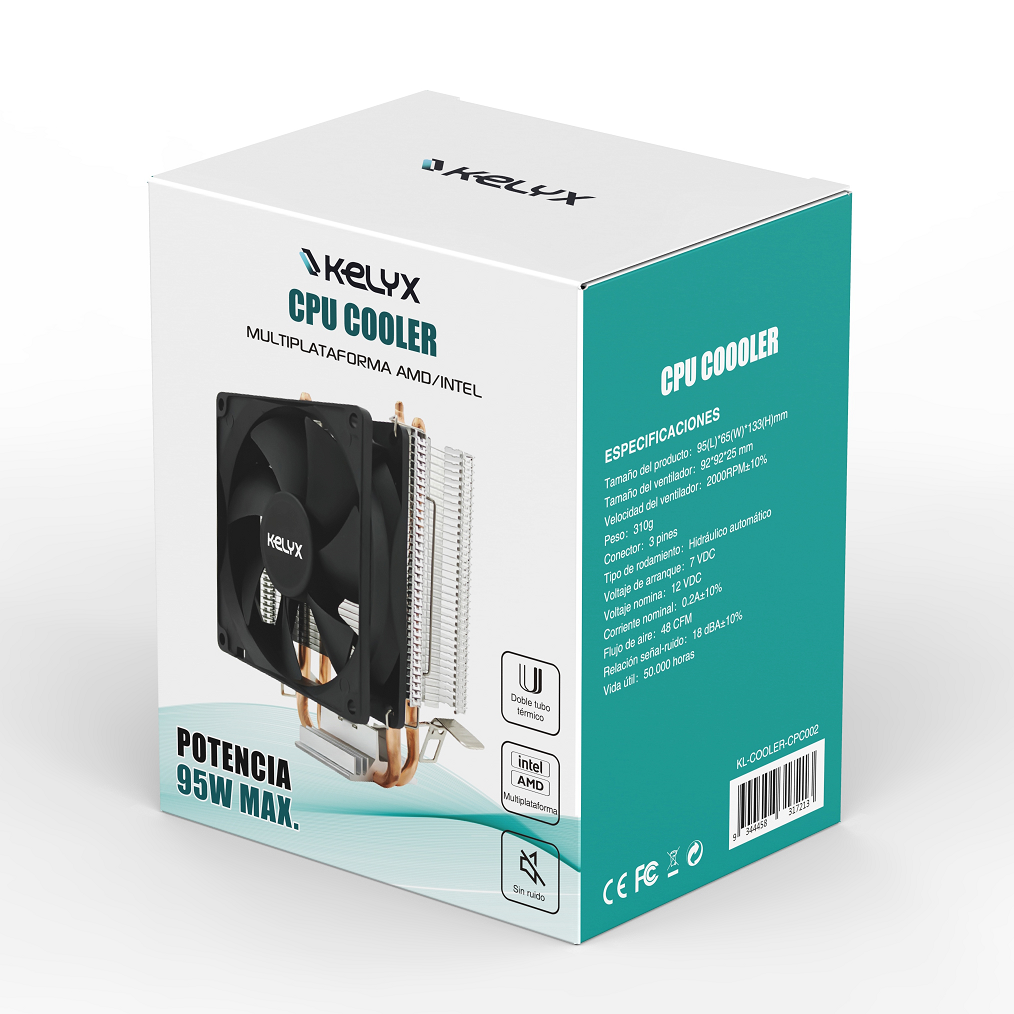 Refrigeracion Cooler CPU Kelyx 95W Black KL-COOLER-CPC002