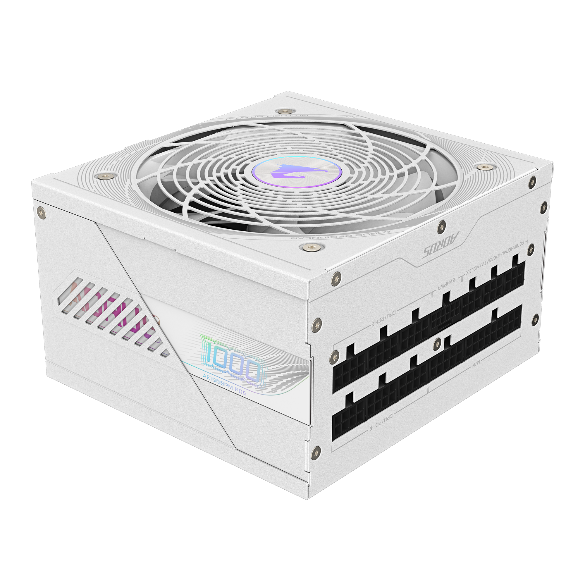 Fuente Certificada Gigabyte 1000W Aorus Elite 80 Plus Platinum ICE White Full Modular GP-AE1000PM PG5 ICE — foto 4