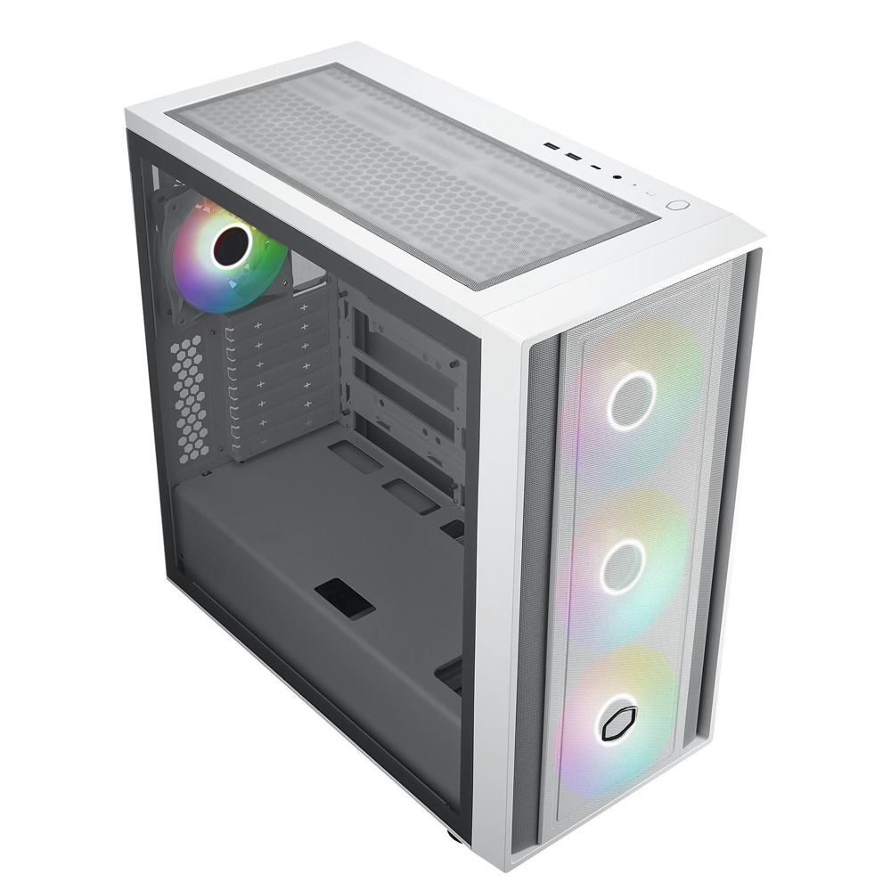 Gabinete Gamer Cooler Master MasterBox 600 X4 Fan ARGB White MB600-WGNN-S00