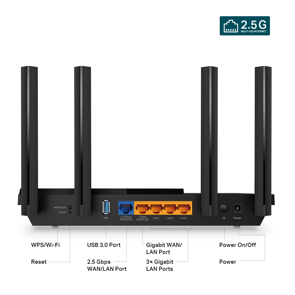 Conectividad Router Dual Band Tp-Link Archer AX55 Pro Wifi 6