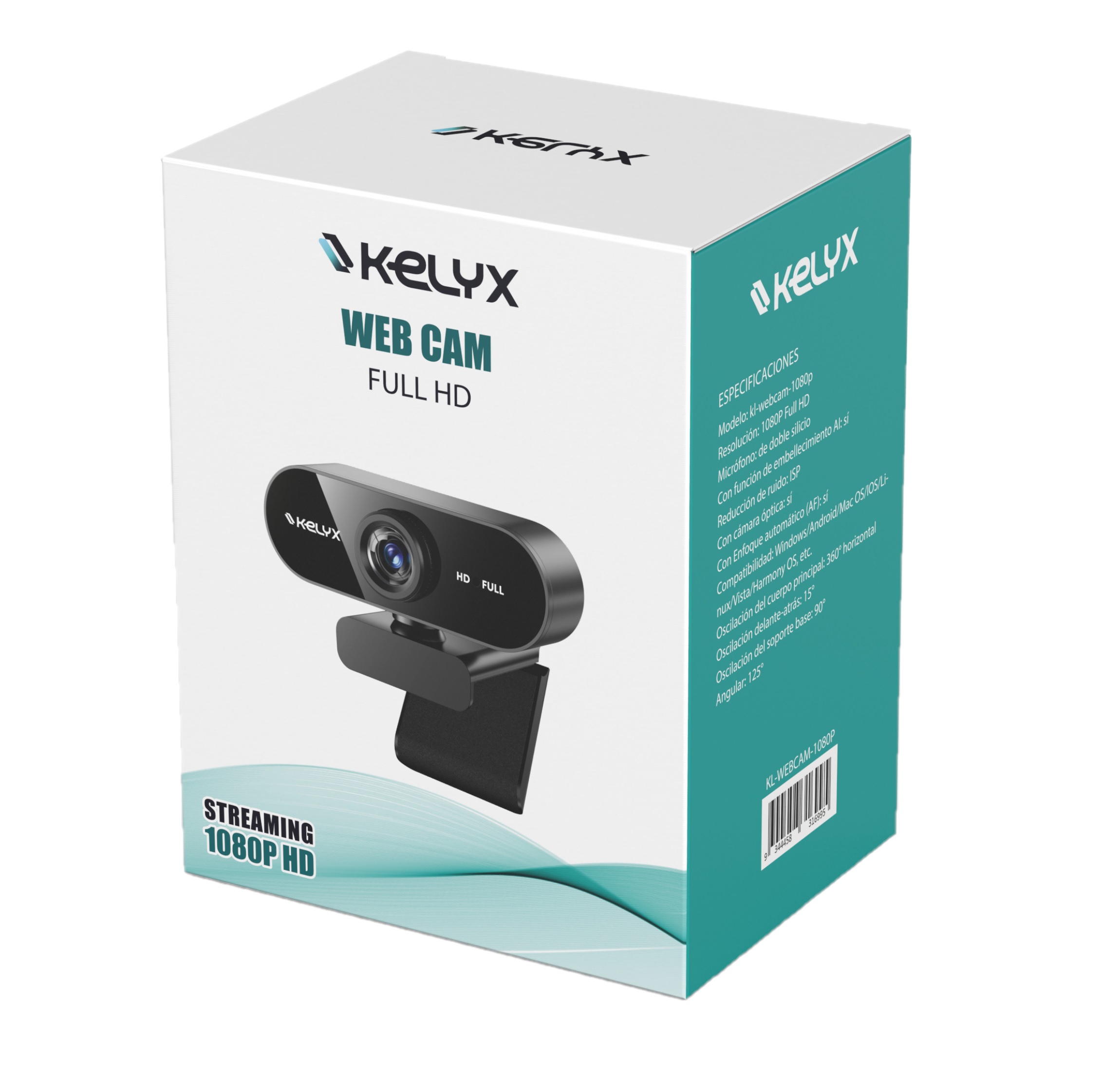 Perifericos Camara WebCam Kelyx Full HD 1080P KL-WEBCAM-1080P