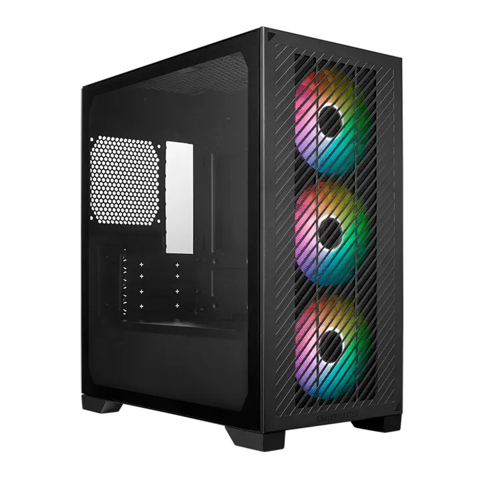 Gabinete Gamer Cooler Master Elite 301 X3 Fan ARGB Black E301-KGNN-S00