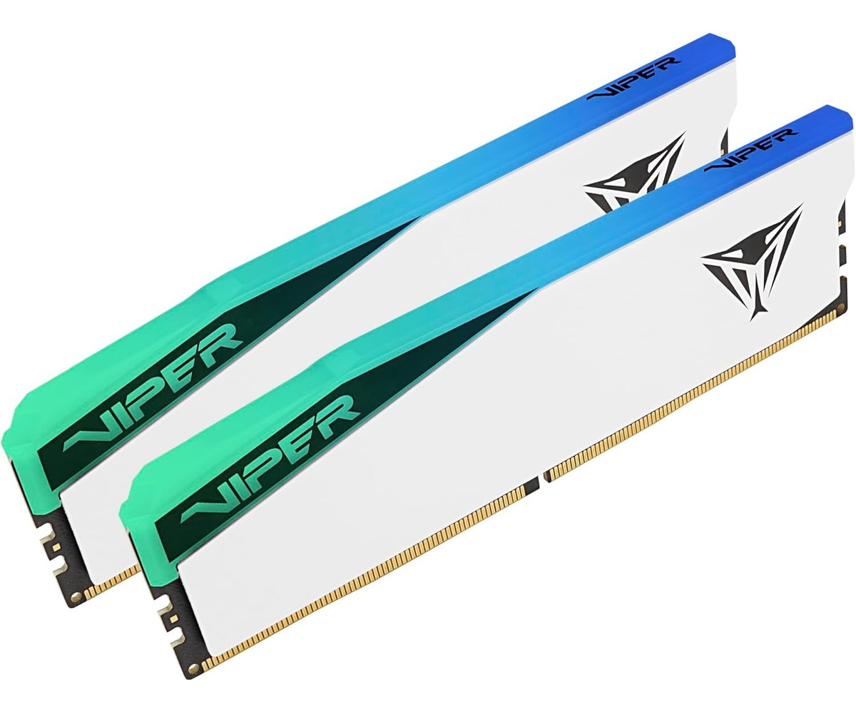 Memoria Ram DDR5 32GB (2x16) Patriot Viper 6000MHz Elite 5 RGB White PVER532G60C30KW