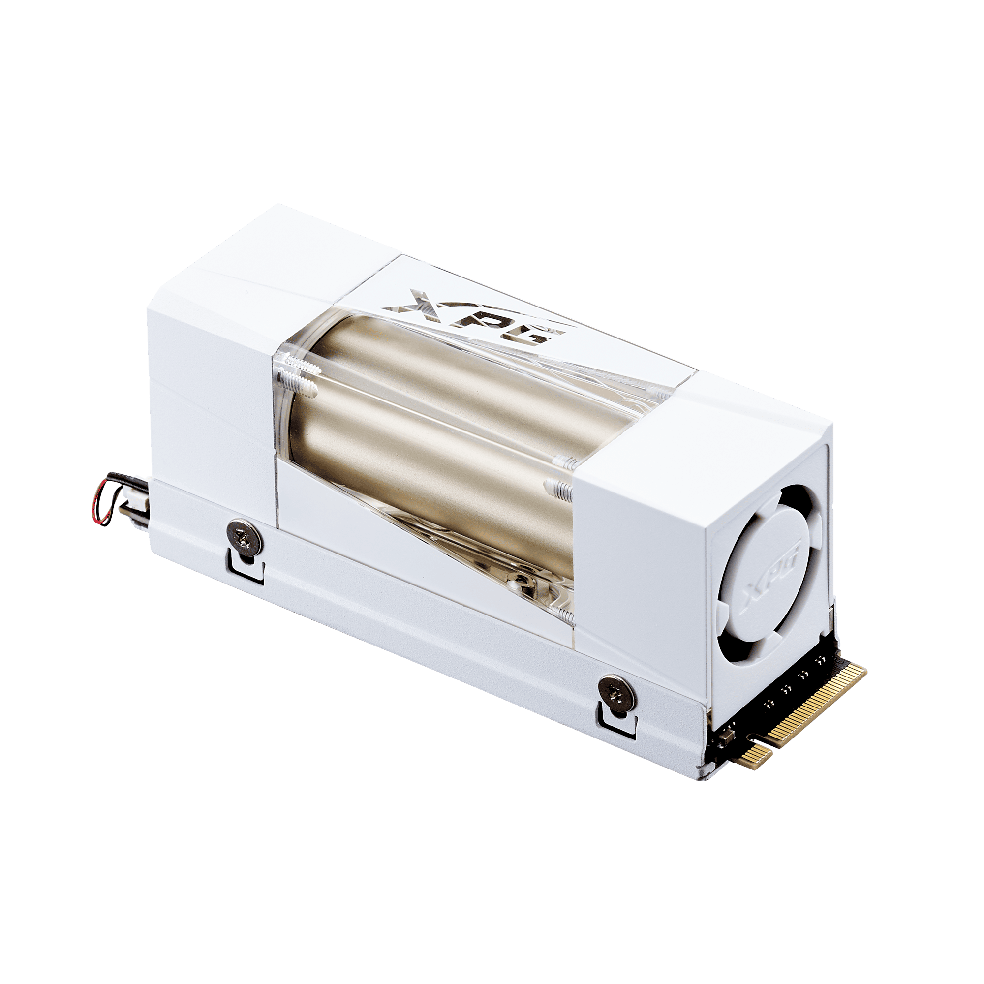 Almacenamiento Disco Solido SSD NVMe XPG 1TB Mars 980 Storm Liquid Cooling PCIe 5.0 M.2 White SMAR-980S-1TC