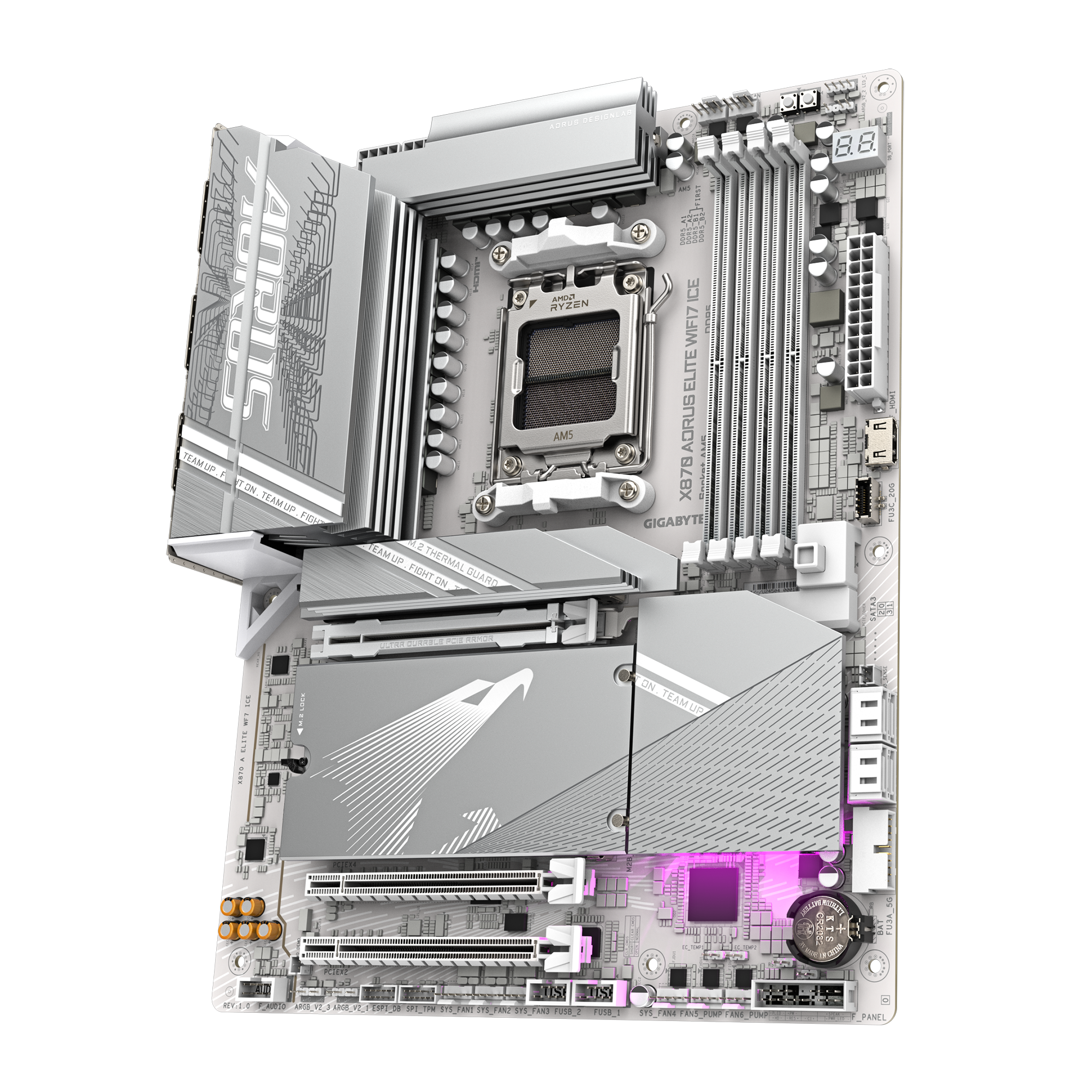 Motherboard Amd Gigabyte X870 Aorus Elite WIFI7 ICE White AM5