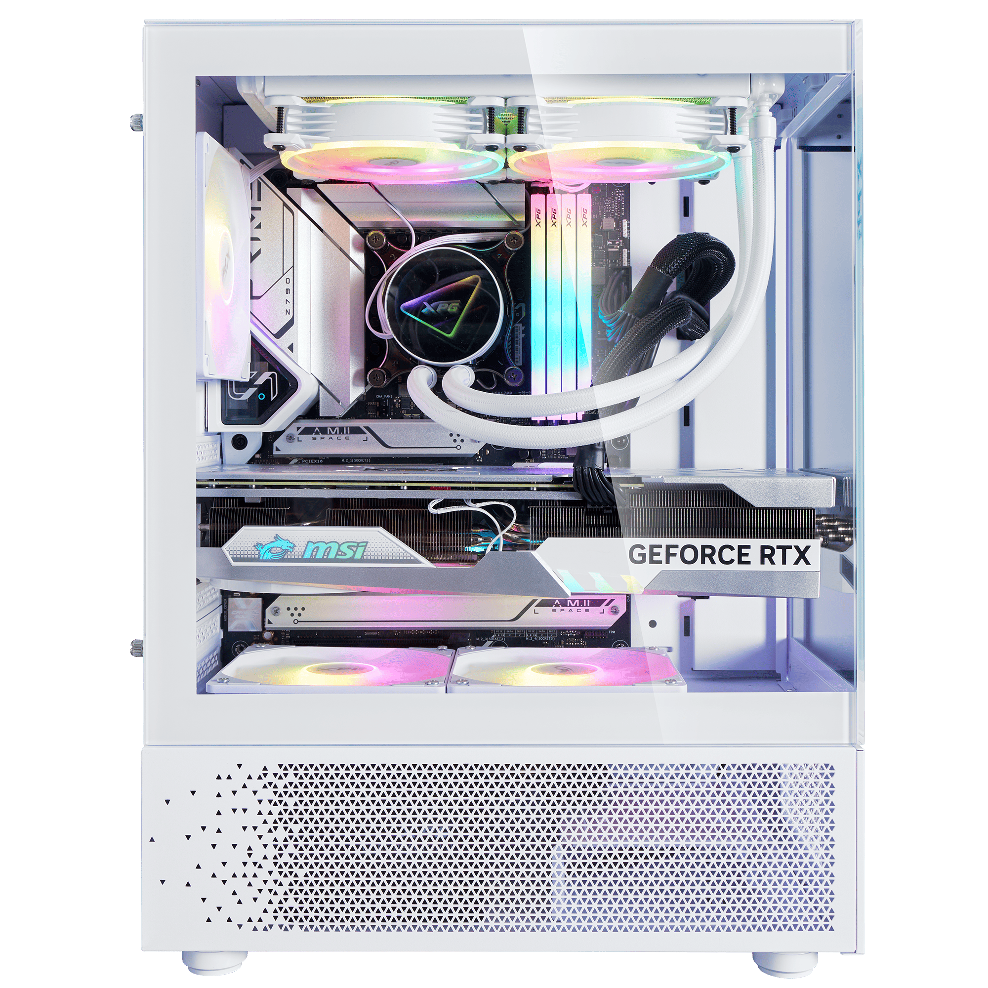 Gabinete Gamer XPG Invader X Mini X5 Fan ARGB White INVADERXMINIMT WH C WW