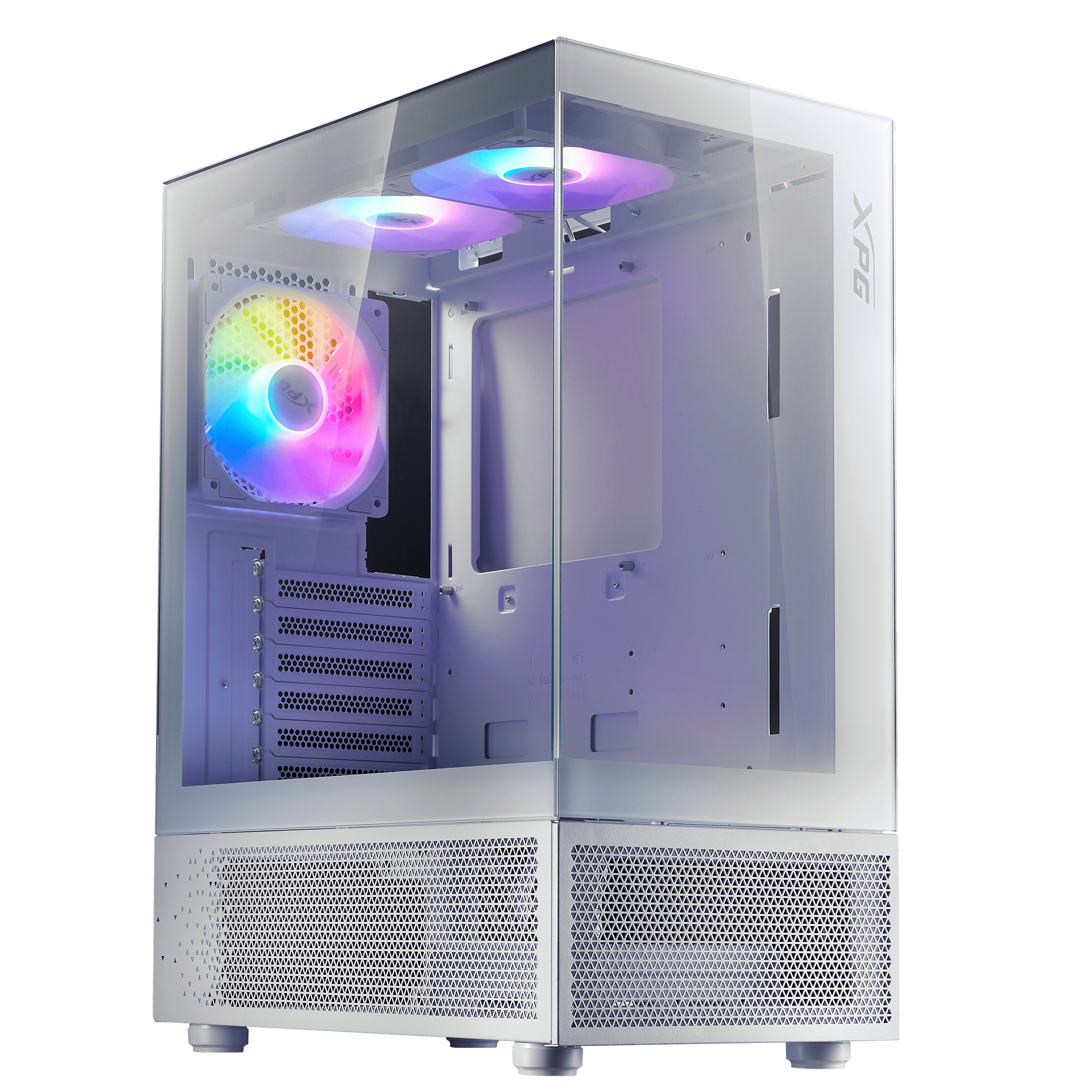 Gabinete Gamer XPG Invader X Mini X5 Fan ARGB White INVADERXMINIMT WH C WW