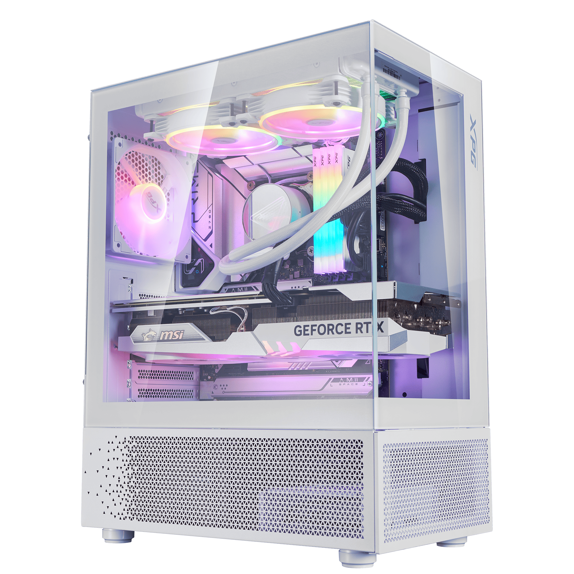 Gabinete Gamer XPG Invader X Mini X5 Fan ARGB White INVADERXMINIMT WH C WW