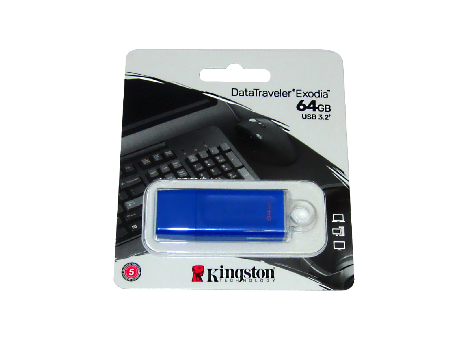 Almacenamiento Pendrive Kingston 64GB 3.2 DataTraveler Exodia Azul KC-U2G64-7GB