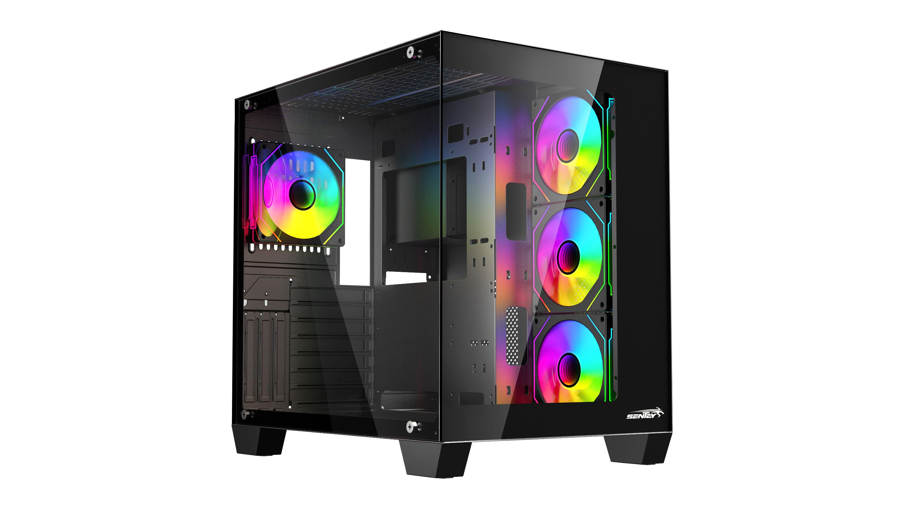 Gabinete Gamer Sentey A35 PWM X4 Fan ARGB Black A35PWM-BLK