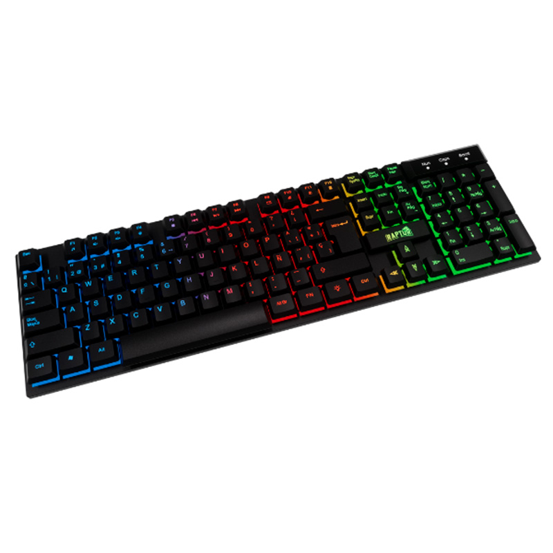 Perifericos Teclado USB Raptor Fireclaw Rainbow Gamer RAP-TEC-MEMB-104-CN